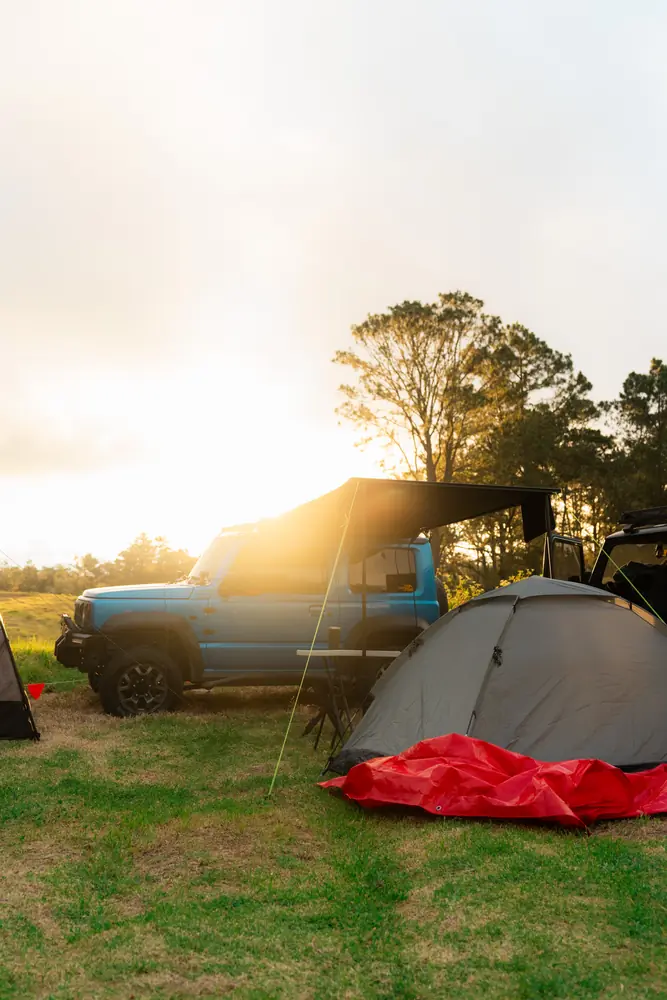 Atardecer sobre el campamento